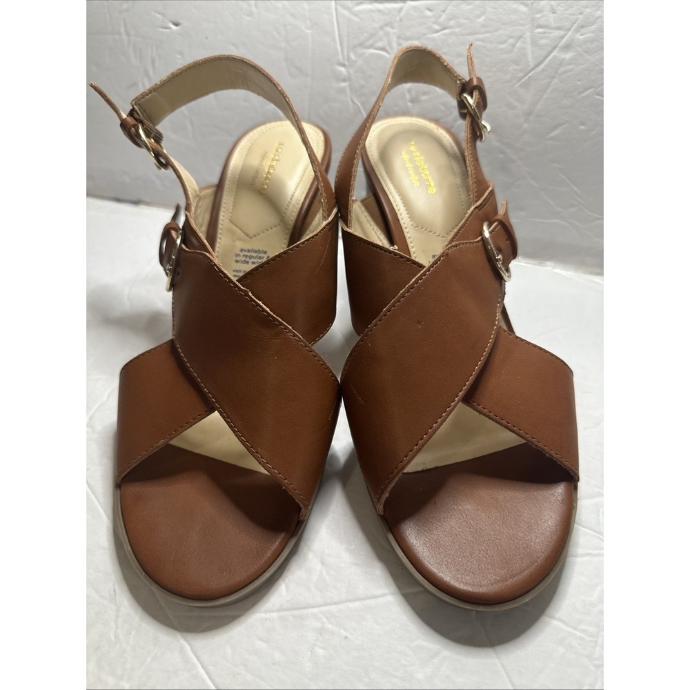 Liz Claiborne Refined Comfort Block Heel Strappy Sandel Brown LC‎ Kadin Sz 9